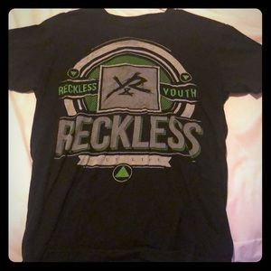 Black and green Young and Reckless T-Shirt